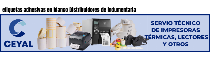 etiquetas adhesivas en blanco Distribuidores de indumentaria