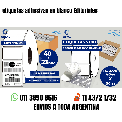 etiquetas adhesivas en blanco Editoriales