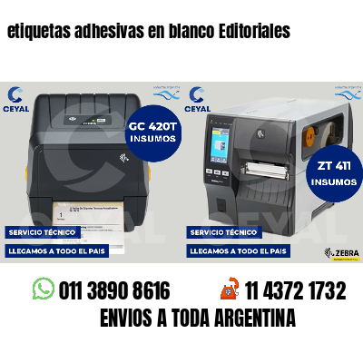 etiquetas adhesivas en blanco Editoriales