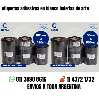 etiquetas adhesivas en blanco Galerías de arte