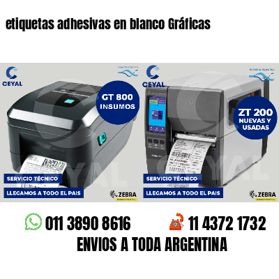 etiquetas adhesivas en blanco Gráficas