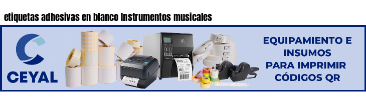 etiquetas adhesivas en blanco Instrumentos musicales
