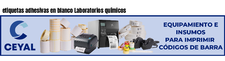 etiquetas adhesivas en blanco Laboratorios químicos