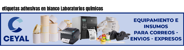 etiquetas adhesivas en blanco Laboratorios químicos