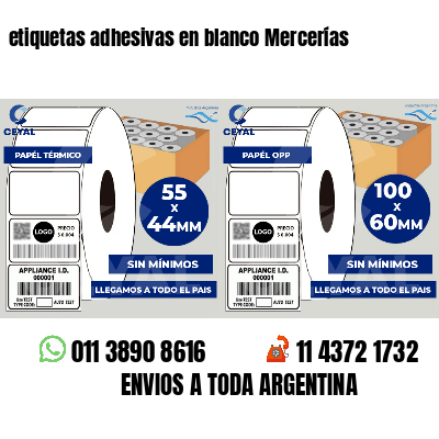 etiquetas adhesivas en blanco Mercerías
