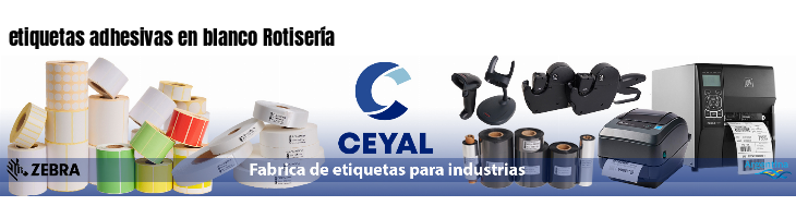 etiquetas adhesivas en blanco Rotisería
