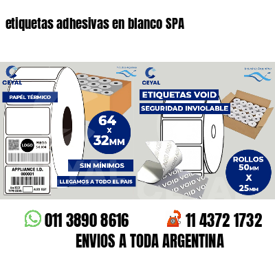 etiquetas adhesivas en blanco SPA