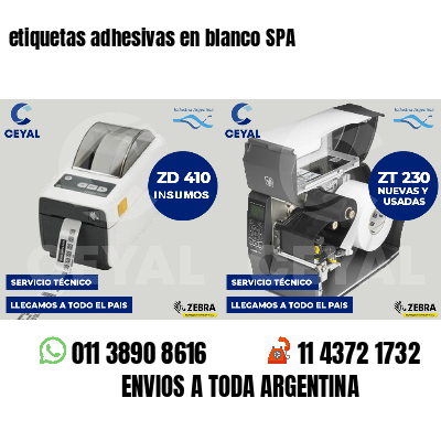 etiquetas adhesivas en blanco SPA