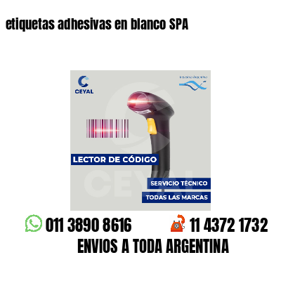 etiquetas adhesivas en blanco SPA