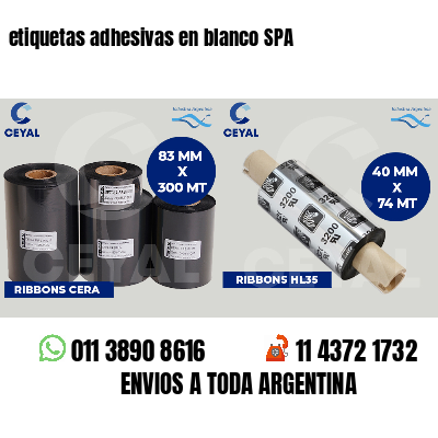 etiquetas adhesivas en blanco SPA