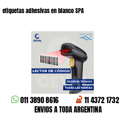 etiquetas adhesivas en blanco SPA