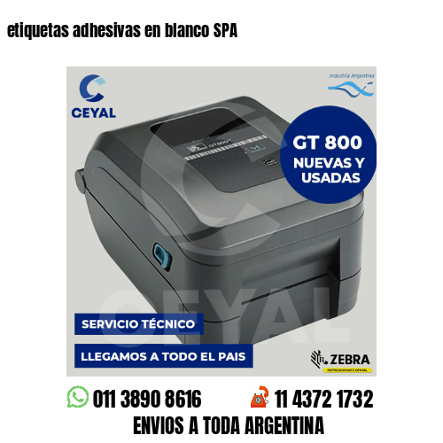 etiquetas adhesivas en blanco SPA