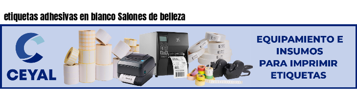 etiquetas adhesivas en blanco Salones de belleza