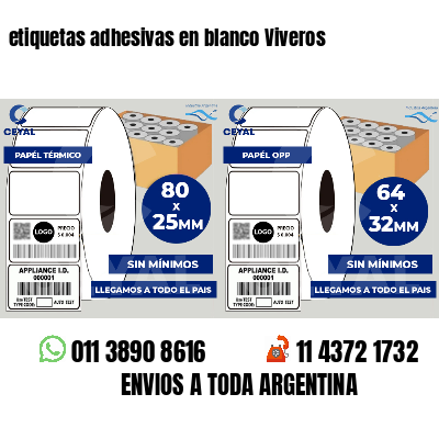 etiquetas adhesivas en blanco Viveros