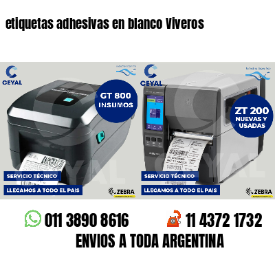 etiquetas adhesivas en blanco Viveros