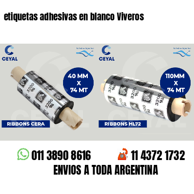 etiquetas adhesivas en blanco Viveros