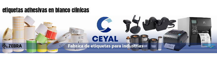 etiquetas adhesivas en blanco clinicas