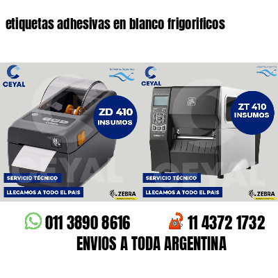 etiquetas adhesivas en blanco frigorificos