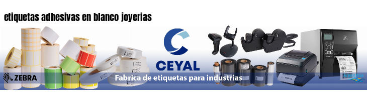 etiquetas adhesivas en blanco joyerias