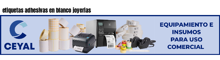 etiquetas adhesivas en blanco joyerias