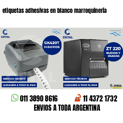 etiquetas adhesivas en blanco marroquinería
