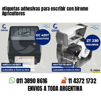etiquetas adhesivas para escribir con birome Agricultores