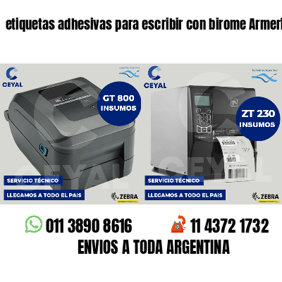 etiquetas adhesivas para escribir con birome Armerías