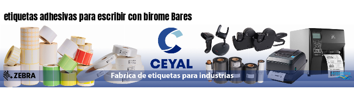 etiquetas adhesivas para escribir con birome Bares