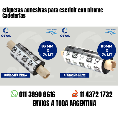 etiquetas adhesivas para escribir con birome Cadeterías