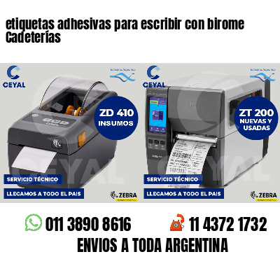 etiquetas adhesivas para escribir con birome Cadeterías