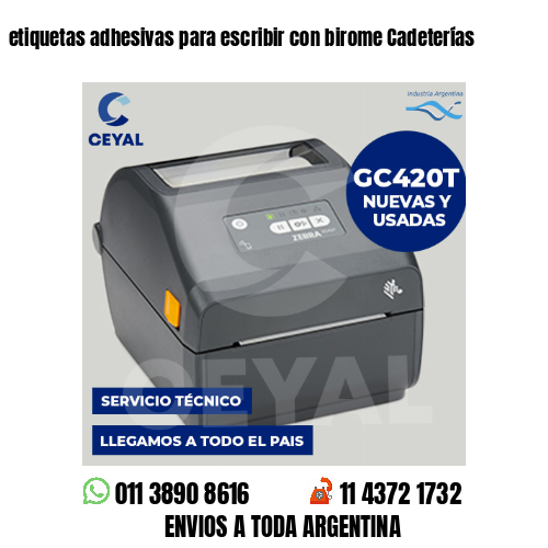 etiquetas adhesivas para escribir con birome Cadeterías