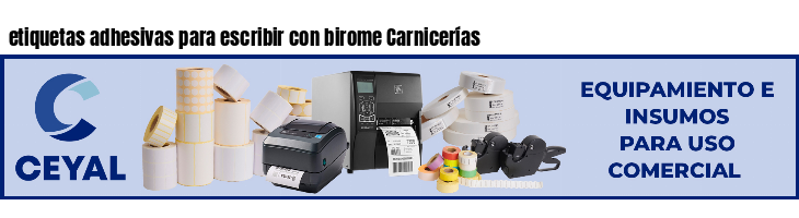 etiquetas adhesivas para escribir con birome Carnicerías