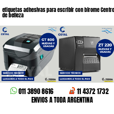 etiquetas adhesivas para escribir con birome Centros de belleza