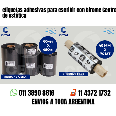etiquetas adhesivas para escribir con birome Centros de estética