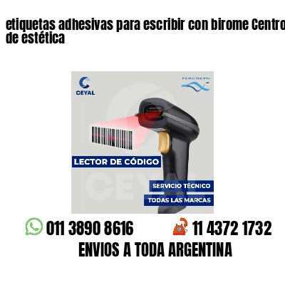etiquetas adhesivas para escribir con birome Centros de estética