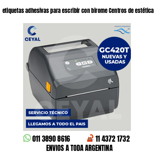 etiquetas adhesivas para escribir con birome Centros de estética