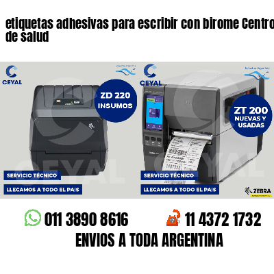 etiquetas adhesivas para escribir con birome Centros de salud