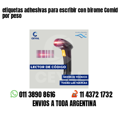 etiquetas adhesivas para escribir con birome Comidas por peso