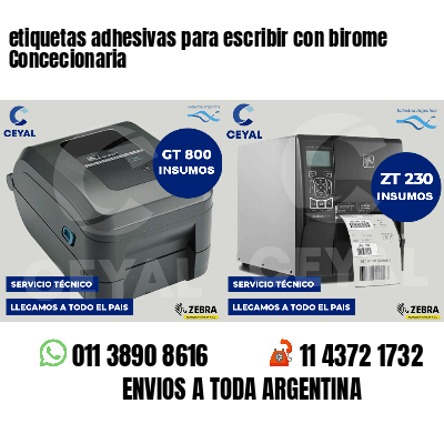 etiquetas adhesivas para escribir con birome Concecionaria