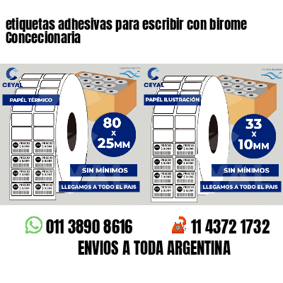 etiquetas adhesivas para escribir con birome Concecionaria