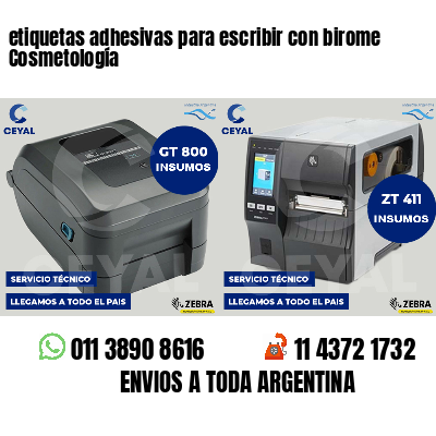 etiquetas adhesivas para escribir con birome Cosmetología