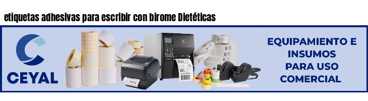 etiquetas adhesivas para escribir con birome Dietéticas