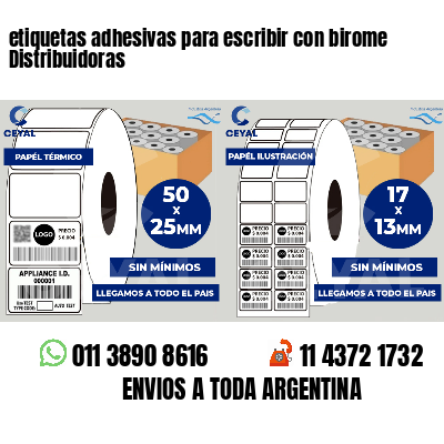 etiquetas adhesivas para escribir con birome Distribuidoras