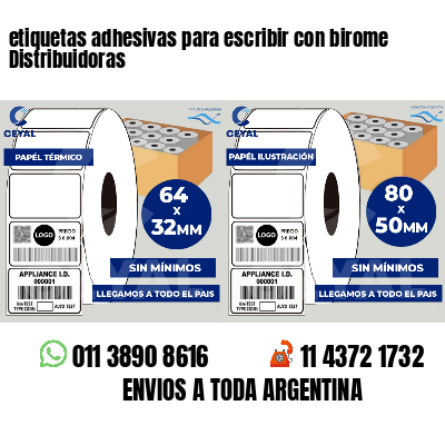 etiquetas adhesivas para escribir con birome Distribuidoras