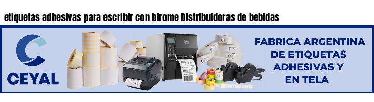 etiquetas adhesivas para escribir con birome Distribuidoras de bebidas