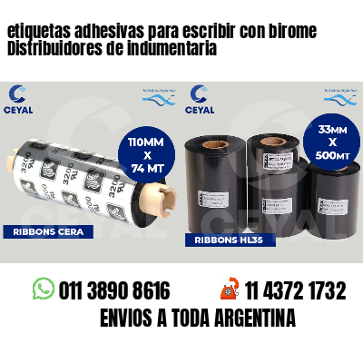 etiquetas adhesivas para escribir con birome Distribuidores de indumentaria