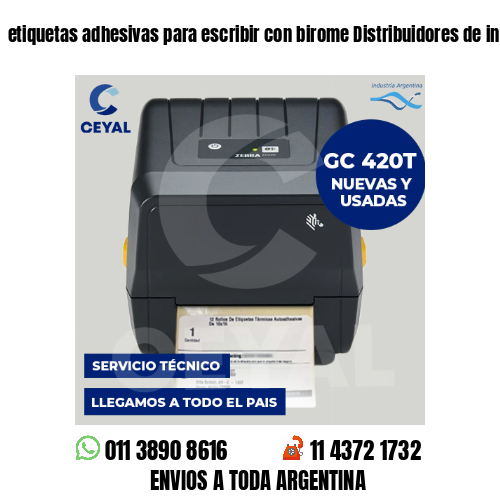etiquetas adhesivas para escribir con birome Distribuidores de indumentaria