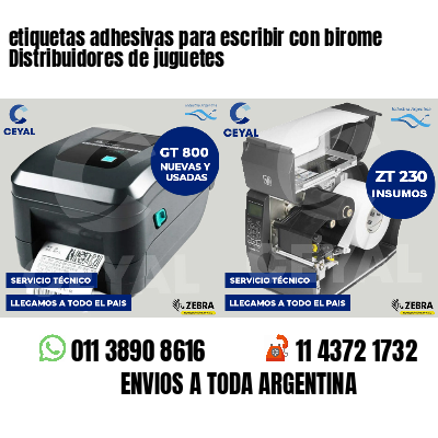 etiquetas adhesivas para escribir con birome Distribuidores de juguetes