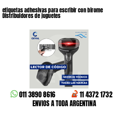 etiquetas adhesivas para escribir con birome Distribuidores de juguetes