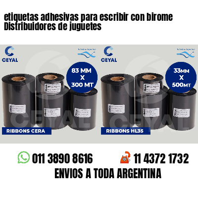 etiquetas adhesivas para escribir con birome Distribuidores de juguetes